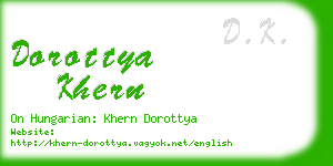 dorottya khern business card